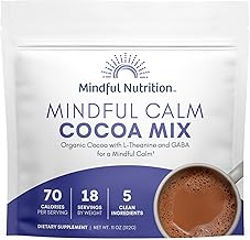 Sponsored Ad - Mindful Calm Organic Hot Chocolate Mix Anti-Stress Drink Powder For Calming Sleepy Cocoa Nighttime Relaxation Natural Sleep Aid Without Melatonin 11oz.