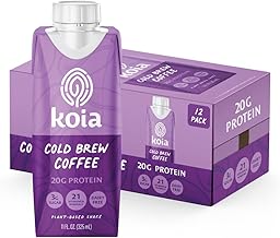 Sponsored Ad - Koia Plant Based Protein Shake, Cold Brew Coffee, 20g Protein, 3g Sugar, 6g Prebiotic Fiber, 21 Vitamins & Minerals, Meal Replacement Drinks, Dairy-Free, Gluten-Free, Non-GMO, 11 Fl Oz 