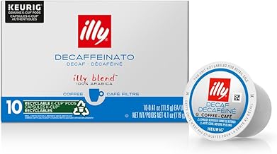 Illy Coffee K Cups - Pods For Keurig Machines – Classico Decaf Roast – Notes of Caramel - Mild, Flavorful & Balanced Flavor - No Preservatives – 10 Count