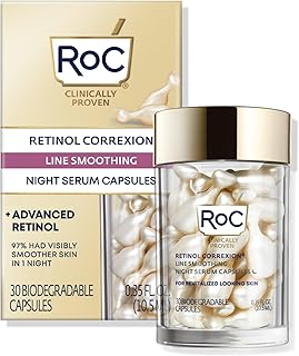 Sponsored Ad - Retinol Correxion Anti-Aging Wrinkle Night Serum, Retinol Serum for Face, Daily Treatment for Fine Lines, Post Acne Scars, 30 Capsules, Unscented, 0.35 Fl Oz