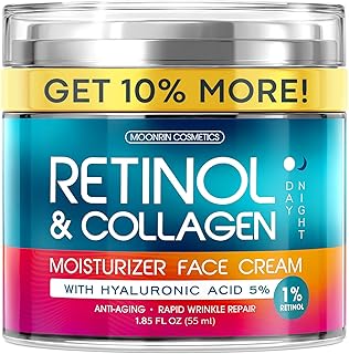 Sponsored Ad - Retinol Cream for Face with Hyaluronic Acid, Day-Night Anti-Aging Moisturizer for Women, Men, Collagen Cream for Face Reduces Wrinkles, Dryness, 1.85 Oz