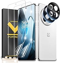 [2+2 Pack] for OnePlus 13 Screen Protector, Camera Lens Protector, Installation Frame, Fingerprint Compatible, Anti-Scratch, Case Friendly