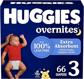 Overnites Size 3 Overnight Diapers (16-28 lbs), 66 Ct, Packaging May Vary