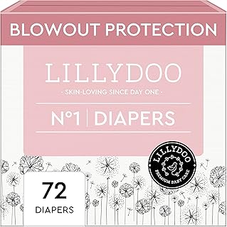 Baby Diapers - Size 1 (4-11 lbs), Half-Monthly Supply (72 Count), Leak Protection, Skin-Friendly, Ultrasoft, Perfume- & Chlorine-Free, Hypoallergenic, Dermatologist Tested, Oeko-TEX®