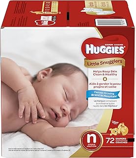 Little Snugglers Baby Diapers Size Newborn, 72ct