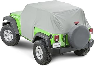 Full Door Cab Cover Fits 2007-2018 Jeep JK Wrangler 2Dr with hard or soft top removed| Made with Durable Waterproof Exterior and Paint Pampering Soft Interior|11110309