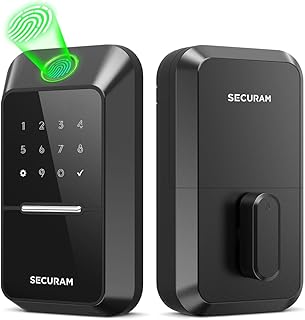 Sponsored Ad - Fingerprint Door Lock Keyless Entry Door Lock Deadbolt Lock with Code Mechanical Key Keyless Deadbolt, Non-Wi-Fi, Black