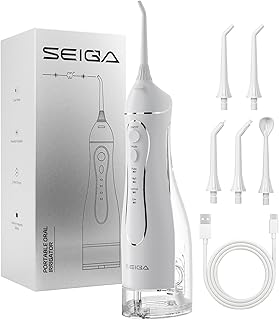 Sponsored Ad - 300ML Large Tank Water Dental Flosser for Teeth, Portable Cordless Oral Irrigator with 5 Replaceable Jet Tips, 4 Modes, IPX7 Waterproof Rechargeable Deep Cleaning Picks for Home Travel