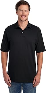 Men's Short Sleeve Polo Shirts, Cotton Blend, Two Button Closure, Regular Fit, Sizes S-5x
