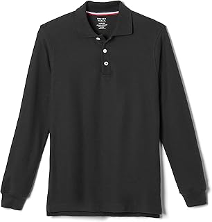 Men's Long Sleeve Cotton Blend Pique Polo Shirt
