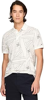 Men's Short Sleeve Casual Polo Shirts in Regular Fit with Sail Print Designs