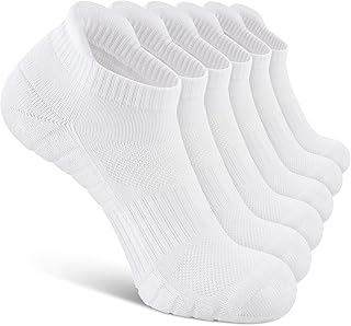 Sponsored Ad - Low Cut Athletic Ankle Socks - Cushioned, Soft & Breathable, Anti-Blister Tab, 6 Pairs Men & Women