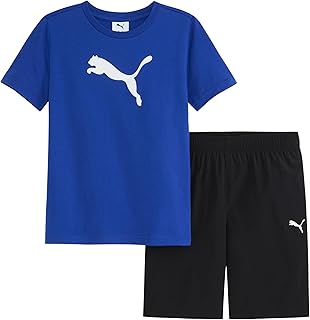 boys 2 Piece Set, Short Sleeve Cotton Jersey T-shirt & Matching Short