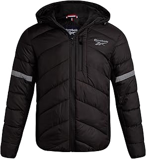 Mens Winter Jacket - Water Resistant Heavy Puffer Coat with Hood - Quilted Insulated Warm Winter Coat for Men