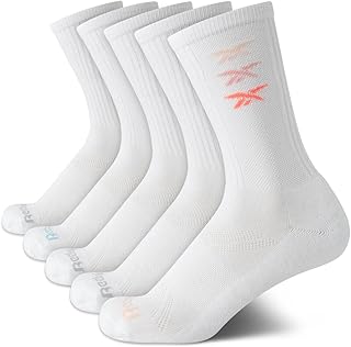 Womens Crew Socks - 5 Pack Athletic Performance Moisture-Wicking Cushioned Mid Calf Socks for Women (Sizes: 4-10)