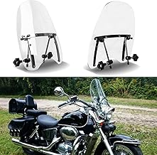 Sponsored Ad - Transparent Wave Windshield Windscreen,18"x16" Motorcycle Windshield,Universal PC Wind Deflector for 1 or 7/8” Handle Bars Motorcycle Motorbike