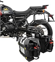 Pannier Racks with Nelson Rigg Hurricane Dry Saddlebags Black for Royal Enfield Himalayan 2016-2023