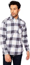 Heavy Weight Flannel Shirt for Men 100% Cotton Button Down Plaid Shirts Long Sleeves Checkered Men's Shirt