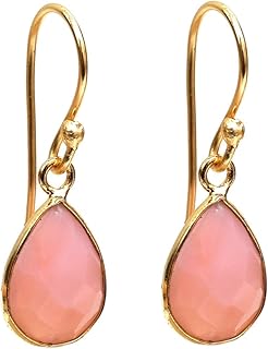 Sponsored Ad - Gempires Teardrop Crystal Earring, Pear Shape Dangle Drop Earrings, Natural Gemstone Earring, Minimal, Everyday Wear, Hypoallergenic 14k Gold Plated, Gift for Mom Wife friend