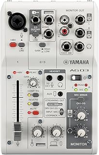 AG03MK2 White 6-Channel Live Streaming Loopback Mixer/USB Interface with Steinberg Software Suite