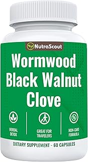 Wormwood, Black Walnut & Clove Complex | Whole Body Detox Cleanse | Lab Tested, USA Made, Non-GMO, Easy to Swallow | 60 Capsules
